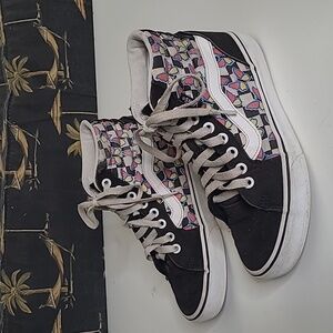 Vans Filmore Butterfly Checkerboard high top athletic sneaker Womens 6
